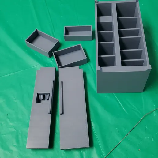 OreKo 3D printable 1:12 scale refrigerator STL showing assembled model with hinge detail