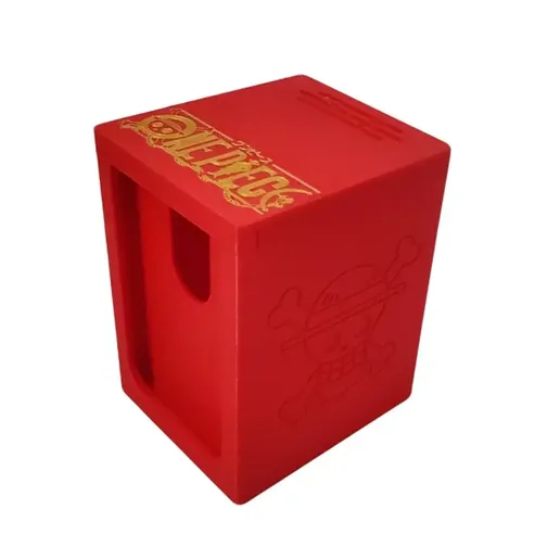 OreKo 3D printed One Piece deck box showing commander card front slot detail