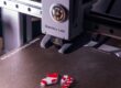 Bambu Lab printer decorated for Christmas showing community maker culture