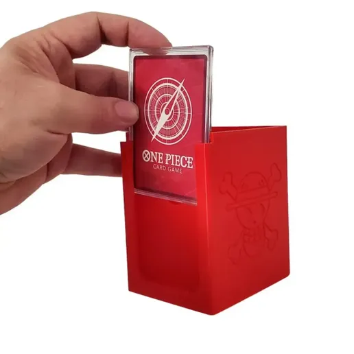 OreKo 3D printed One Piece deck box set showing multiple logo cap options