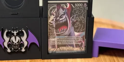 Deck Maker Set One Piece Card Game – Product Photo 4 OreKo 3D printed One Piece Card Game deck box maker set showing assembled deck boxes and logo caps