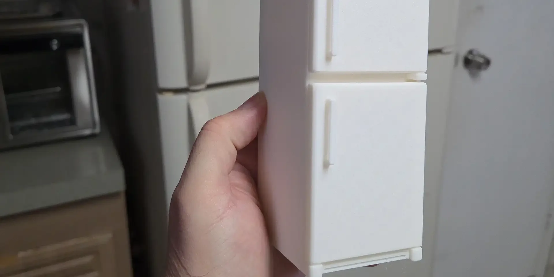 fridge-crop 1:12 scale top freezer refrigerator STL for dollhouse kitchen