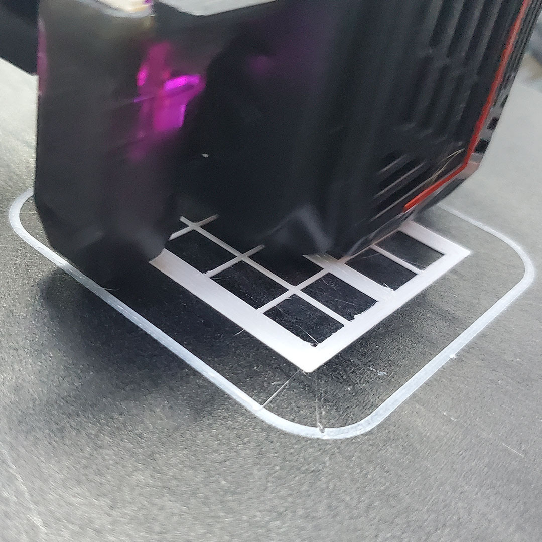 OreKo miniature window with shutters and planter 3D printed showing assembled view with all elements
