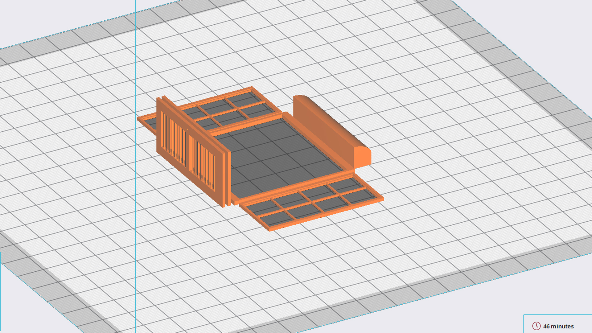 OreKo miniature window with shutters and planter render view 3 showing 1:12 scale version proportions