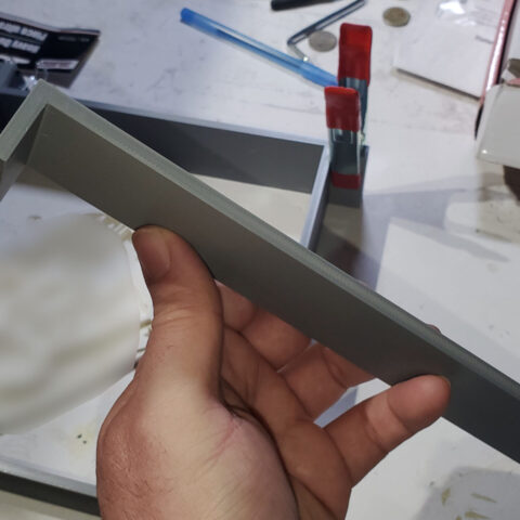 OreKo XL mold box wall showing 5mm wall thickness and 50mm height with clean PLA surface for mold making