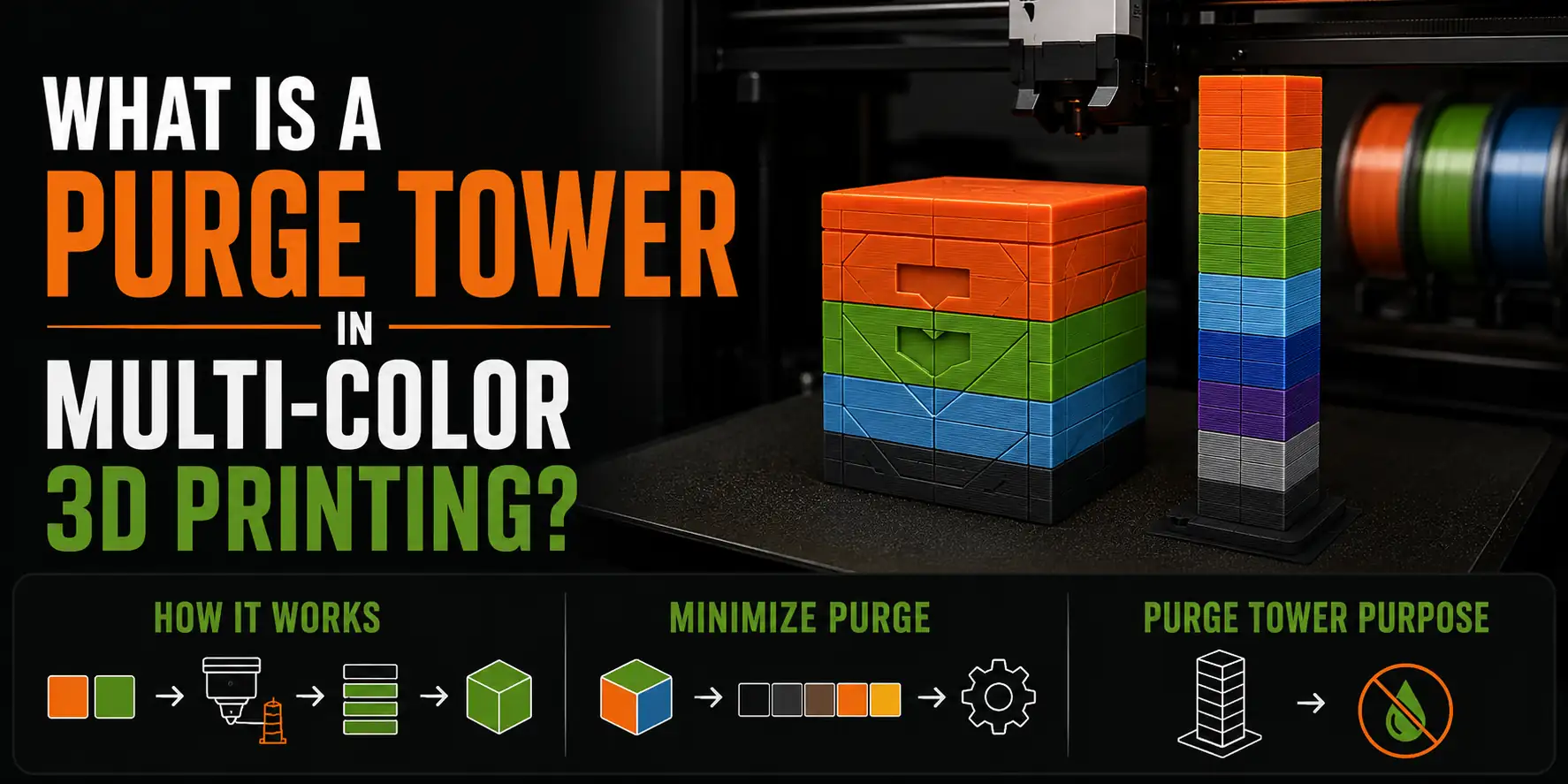 what-is-a-purge-tower-in-multi-color-3d-printing