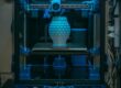 3D printing infill pattern sample showing gyroid structure inside FDM print